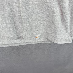 Nike Mens Shirt Large Gray Swoosh Logo Athletic Tee Adult Ink Spellout Check