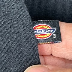 Dickies T-Shirt Mens Small Black Long Sleeve Heavyweight Henley Ribbed Cuff