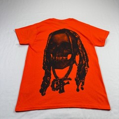 Revenge Shirt Mens Small Orange Lil Durk Graphic Crew Neck Streetwear