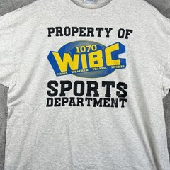 WIBC Radio 1070 AM Q95 Dave The King Wilson T-Shirt Mens XXL Gray Sports Talk