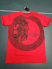 Men’s Bucheli Slim Fit Red Cotton/Lycra Stretch Fashion Tee Free Ship
