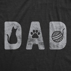 Mens Dad Cat T Shirt Funny Pet Kitty Cute Dad Graphic Novelty Tee