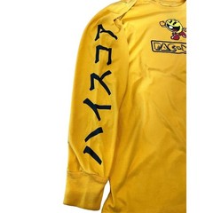 Pac-Man Long Sleeve Gold Cotton Graphic T-Shirt By C-Life Group Men’s Sz M Med