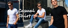 Mens Cotton Crewneck T-Shirt Short Sleeve Plain Tee Moisture Wicking Casual Tops