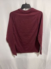 MEMBERS MARK Men’s Long Sleeve Tech Fleece Crew Shirt Burgundy Size Small NEW