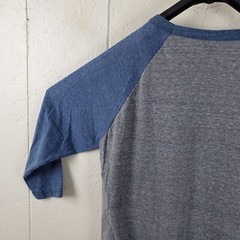 Seattle Washington Shirt Men Large Gray Blue Crew Neck 3/4 Sleeve Raglan Graphic