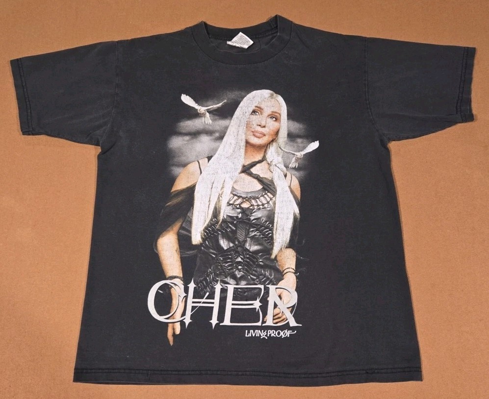 Vintage 2002 Cher The Never Can Say Goodbye Farewell Tour Size M