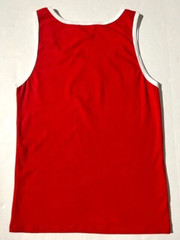 New UNDERGEAR International Male Red & White Cotton Fitted Tank Top sz XL