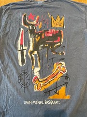 Jean-Michel Basquiat Graphic Blue short sleeve T shirt Classic style Medium