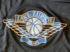 VTG Lake Zurich Bears (Illinois) Black Tee Size 3XL Blended Synthetic