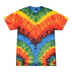 Unique Styles Tie Dye T-Shirts, Kids & Adults Short Sleeve Cotton Colortone
