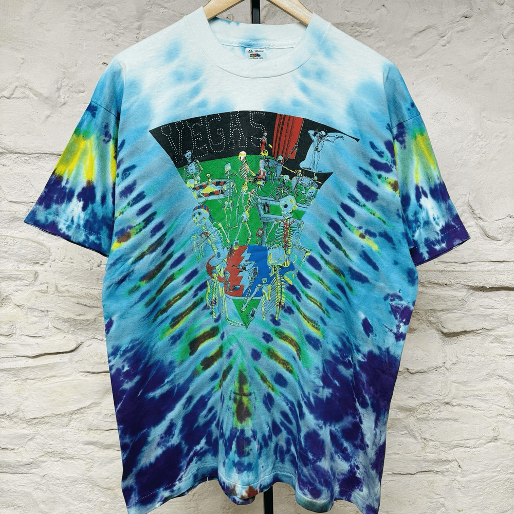 New Unworn Vtg Grateful Dead Las Vegas Band T Shirt Ripple Junction 90s Tie Dye