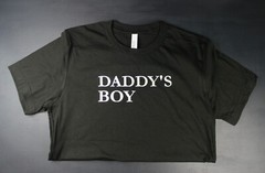 H.E.Arts DADDY’S BOY custom print men BLACK super soft triblend T-shirt size M L