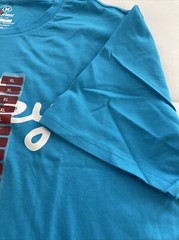 Hurley Men’s Crew Neck Short Sleeve Graphic 100% Cotton T-Shirt | Cyan Color XL