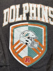 Miami Dolphins Long Sleeve Shirt Large Gray NFL GameDay Couture