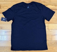 Air Jordan Black t-shirt & purple graphics Jumpman Logo Size Large AJ 8 Aqua Col