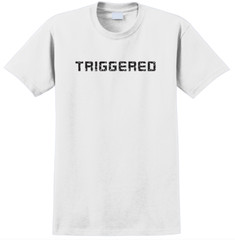 Triggered T-Shirt Short Sleeve Graphic Tee Unisex Apparel Text logo design