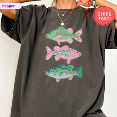 Preppy Fish Comfort Tee Coastal Ocean Beach Design Gift