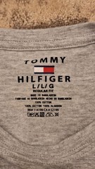 Tommy Hilfiger Jeans T-Shirt Gray Logo Flag Graphic Regular Fit Men’s Size L
