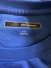 Greg Norman Men’s Short Sleeve T-Shirt Blue, Size XL/TG NWOT