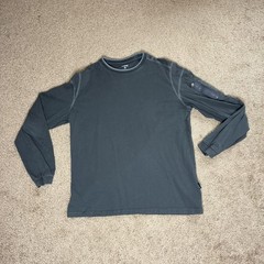 Kuhl Kommando Crew WildFibre Shirt Mens M Gray Zip Pocket Long Sleeve
