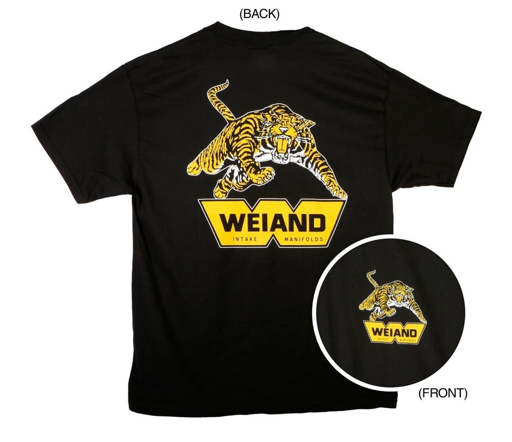 WEIAND TIGER (007) Men’s 100% Cotton Black T-shirt NHRA Drag Racing