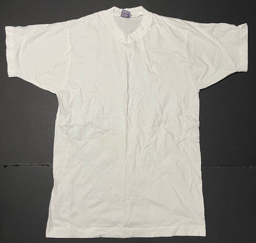 Vitg BVD Shirt Mens Sz Large White Single Stitch Pocket Tee Made in USA