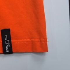 Roku Studio T-Shirt Mens 3XL Orange Embroidered Bear Patch Streetwear Tee