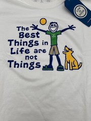 The Best Things Life is Good Crusher White Mens Shirt Long Sleeve Large Size