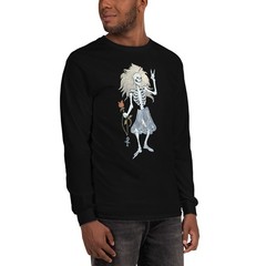 Jerry Garcia Rosebud Skeleton Grateful Dead Gildan Unisex long sleeve tee