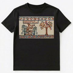Historian Birdwatcher Medieval Tapestry Style Artwork Unisex T-Shirt