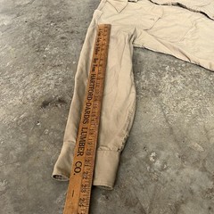 Vintage distressed US Army military shirt flaws vtg retro 40s 50s L/XL