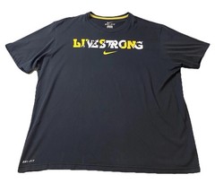 Nike LIVESTRONG T Shirt Mens 2XL Black Lance Armstrong Foundation Tee Cycling