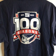 Starter New York Giants 100 Seasons 1925 Anniversary NFL Shirt Mens XL Navy Blue