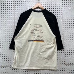 Nurburgring Race Track Shirt Mens Medium Raglan White Germany Map 3/4 Sleeve