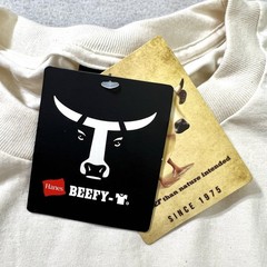 Hanes Beefy-T Heavyweight Cotton T-Shirt Cream Blank Plain Men’s Size XL NWT