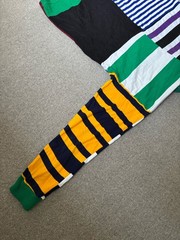 Vintage Heavyweight Rugby Shirt Harlequin Style Multicolour Made In England