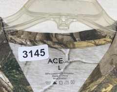 Ace Sportswear Camo T Shirt Men’s Large “Coyote Alaska” Clean Graphics!