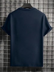 Men’S Casual Graphic Tee Classic Crew Neck Design Trendy Street Style T-shirt♮