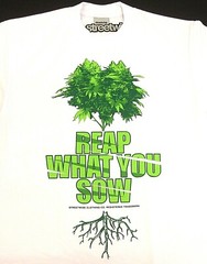 STREETWISE HARVEST T-shirt Reap What You Sow Marijuana Tee Men L-4XL White NWT