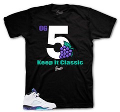 Shirt To Match Jordan 5 Grapes Outfits – Keep It CLassic Sneaker Tee