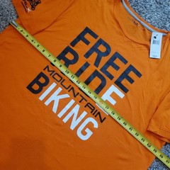 RLX Ralph Lauren Free Ride Mountain Biking Orange Graphic Shirt Men’s XXL NWT