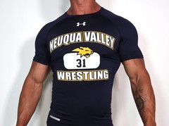 MEN’S “NEUQUA VALLEY WRESTLING” COMPRESSION SHIRT SIZE LARGE