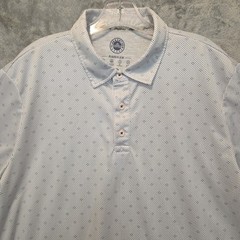Flag & Anthem Shirt Mens XL Polo White Quarter Button Madeflex Short Sleeve