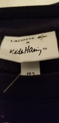 Lacoste X Keith Haring Shirt Navy White Alligator Logo RARE Collab Size Large