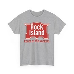 Rock Island Route of Rockets Vintage Railroad Logo T-Shirt