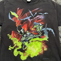 Vintage style Spawn Comic Book short sleeve black color T shirt Reprint