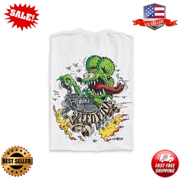 Men’s Ed Big Daddy Roth Rat Fink Speed Fink Engine T-Shirt
