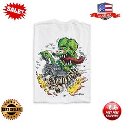 Men’s Ed Big Daddy Roth Rat Fink Speed Fink Engine T-Shirt