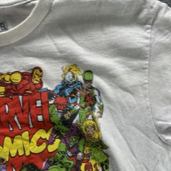Marvel Comics Shirt Mens Medium White Superhero Graphic Tee Avengers Heroes